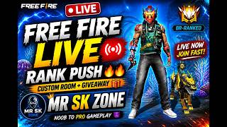 FREE FIRE RANK PLAY LIVE 🔴 | GRANDMASTER PUSH 🔥 | HIGH KILL GAMEPLAY 😱 | MR SK ZONE
