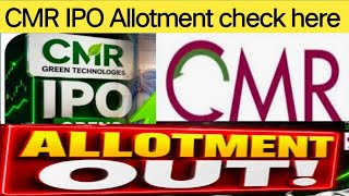 CMR Green Technologies IPO Allotment Status: Check Latest GMP, Steps to Verify Status #cmripo