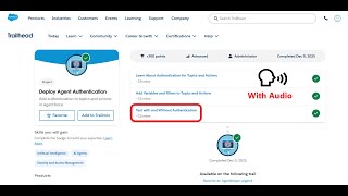 Test with and Without Authentication | Deploy Agent Authentication | Trailhead | Salesforce | Intern