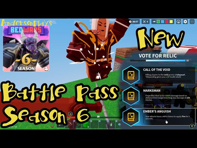 AndersonPlays Roblox BedWars 🎉 [SEASON 4!] - New Battle Pass Season 4  Update