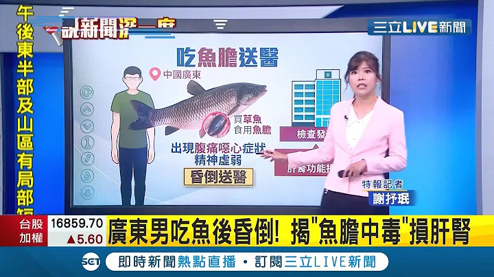 吃"魚膽"中毒？！中國廣東男子吃完魚後昏倒送醫...緊急送醫後發現"肝腎功能損害"│特報記者 謝抒珉│【說新聞深一度】20210412│三立新聞台 - 天天要聞