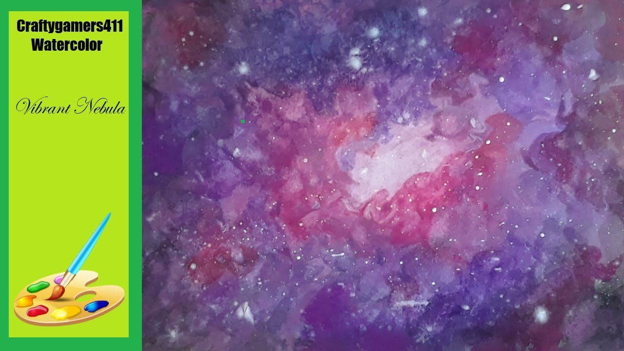 Watercolor Painting Time-Lapse | Vibrant Nebula - YouTube