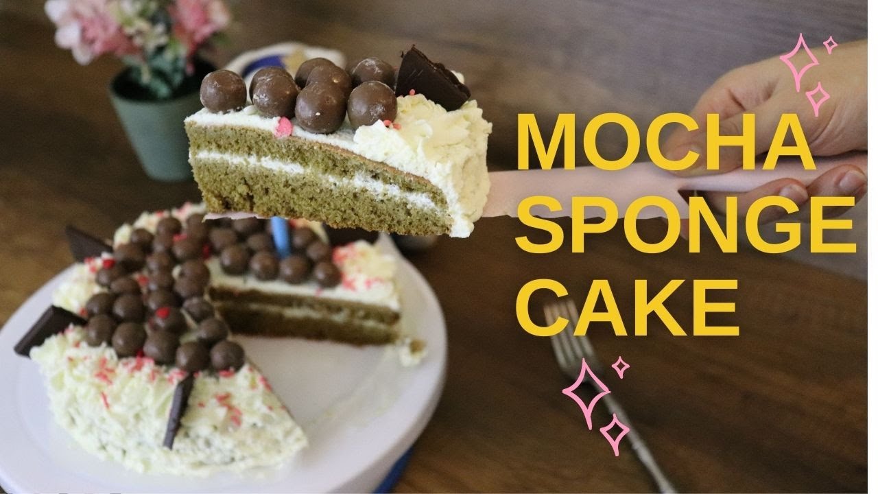 Sponge cake كيكه اسفنجيه ب 3 بيضات بس بالموكا بدون باكينج باودر ولا باكينج صودا و ب اقل من 30 ج دهون
