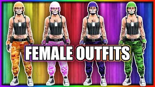 GTA5 I *NEW* 4 EASY Female Adversary Camo Modded Outfits!