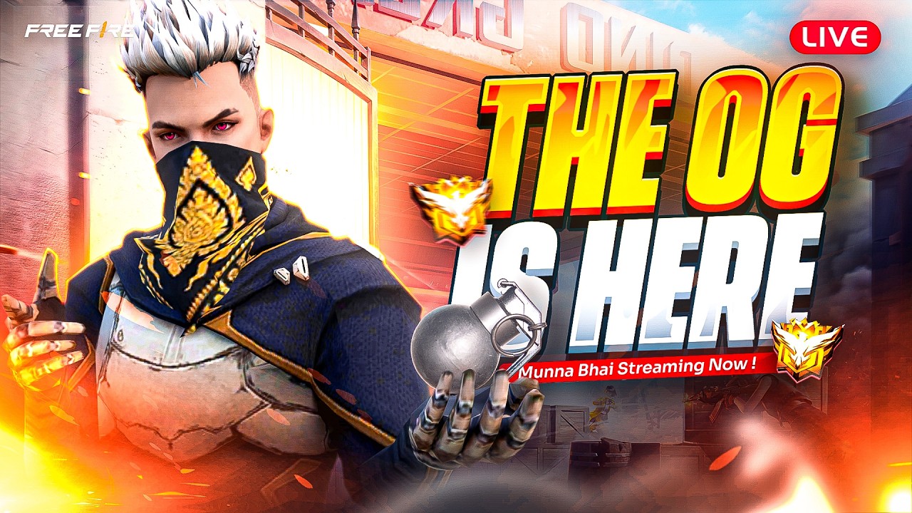 Grandmaster Live Rank Push 🔥 | Giveaways & Fun on Kick 🎁 | Free Fire Telugu Live - Munna Bhai #MBG