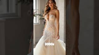 AI Re-imagines Wedding Dresses Through the Decades #ai #aiart #wedding #weddingdress