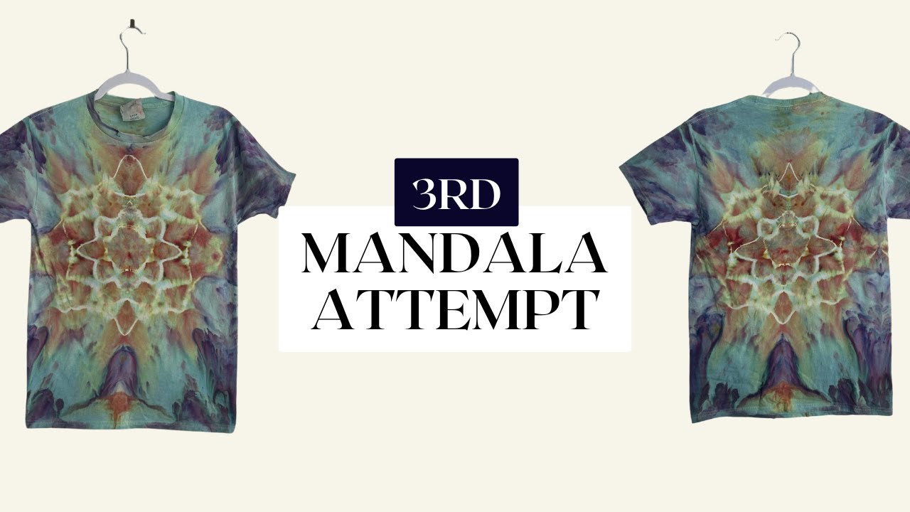 Third Try at Tie Dyeing a Mandala Tee Shirt - YouTube