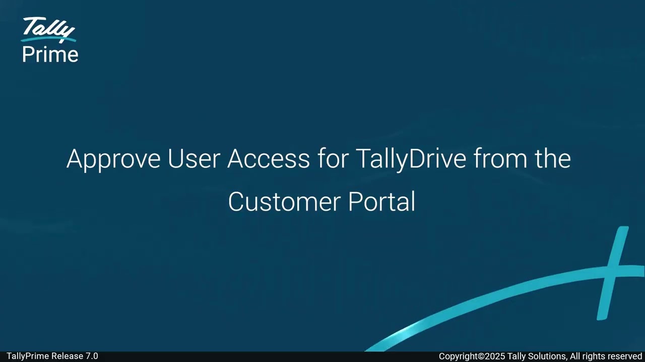 How to Approve User Access for TallyDrive Service|4QS| 4 Quadrant Solutions| TallyPrime| Tally