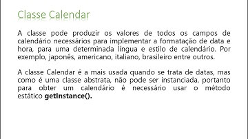 Classes Date e Calendar - Java