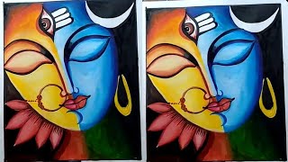 easy lord shiva panting||poster painting||acrylic painting