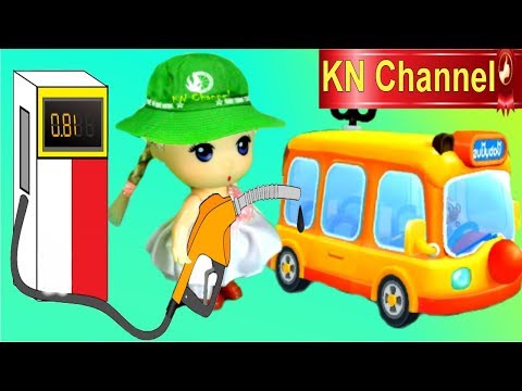 Trò chơi KN Channel BÉ TẬP LÀM LƠ XE TÀI XẾ ĐỔ XĂNG VỚI BÚP BÊ tập 1