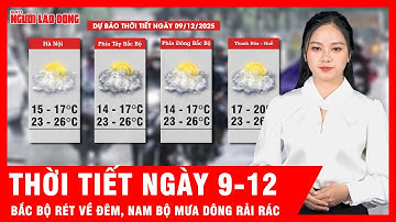 Thời tiết ngày 9-12: Bắc Bộ rét về đêm, Nam Bộ mưa dông rải rác | Tin tức