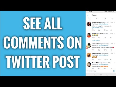 Video: Cum să vizualizați comentarii pe Twitter: 3 pași (cu imagini)