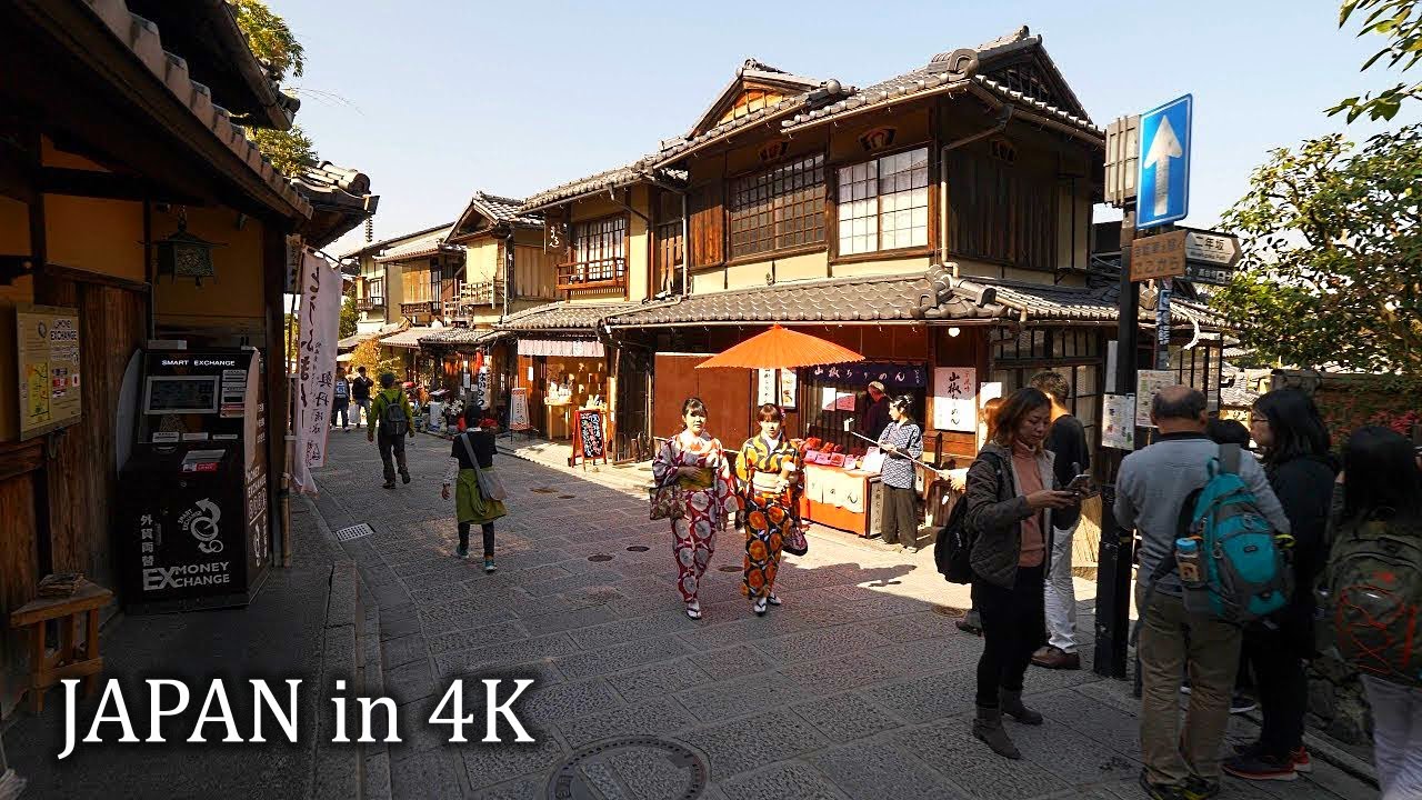 【4K】Утренний Киото - гуляем вокруг Киёмидзудэра