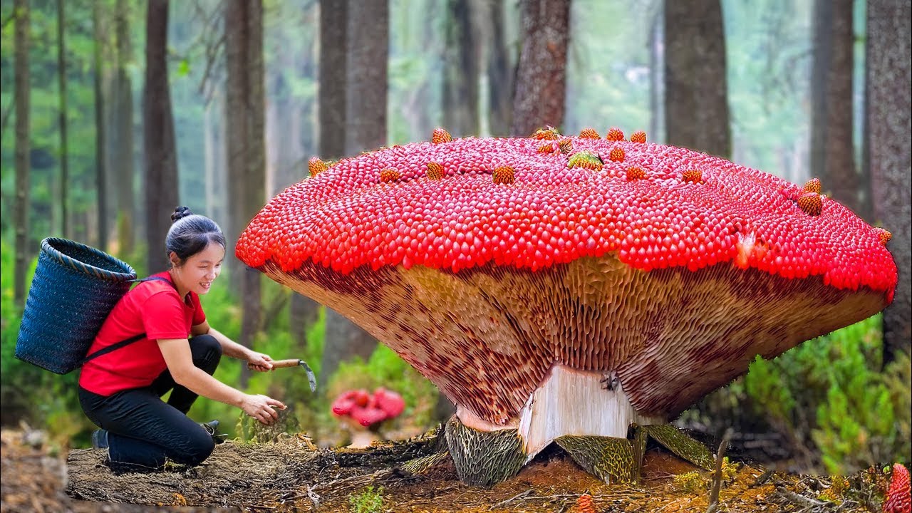 Harvest A Lot Of Giant Horseshoe Mushrooms After Rain Forest Goes To Market Sell | Susan Daily Life