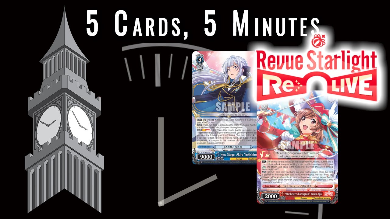 Revue Starlight ReLive (RR/R/Promos) Five Cards, Five Minutes