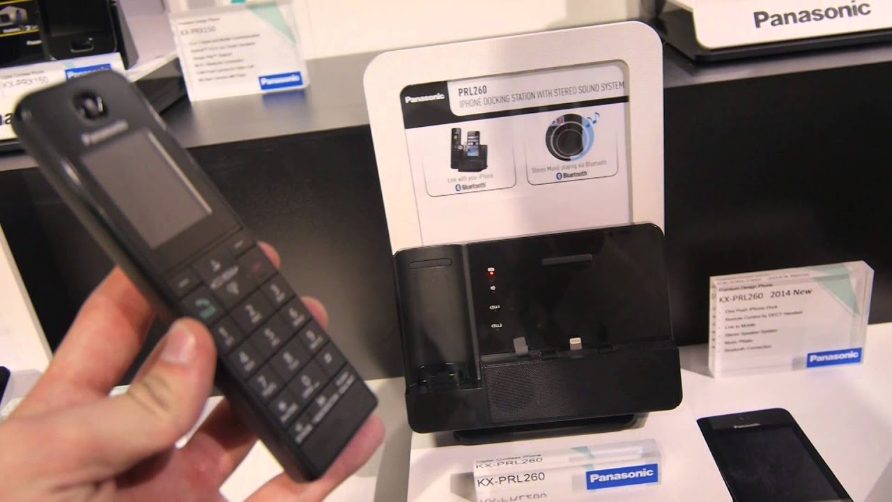 Panasonic PRL260 DECT Telephone with iPhone Dock Hands On - YouTube