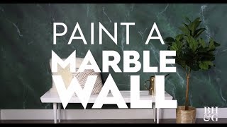 DIY Marble Wall Treatment