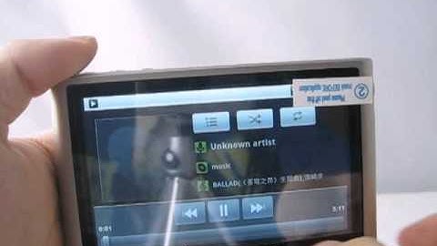 SmartQ V5 II  playing  music