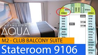 Norwegian Aqua stateroom 9106 - M2 Club Balcony Suite