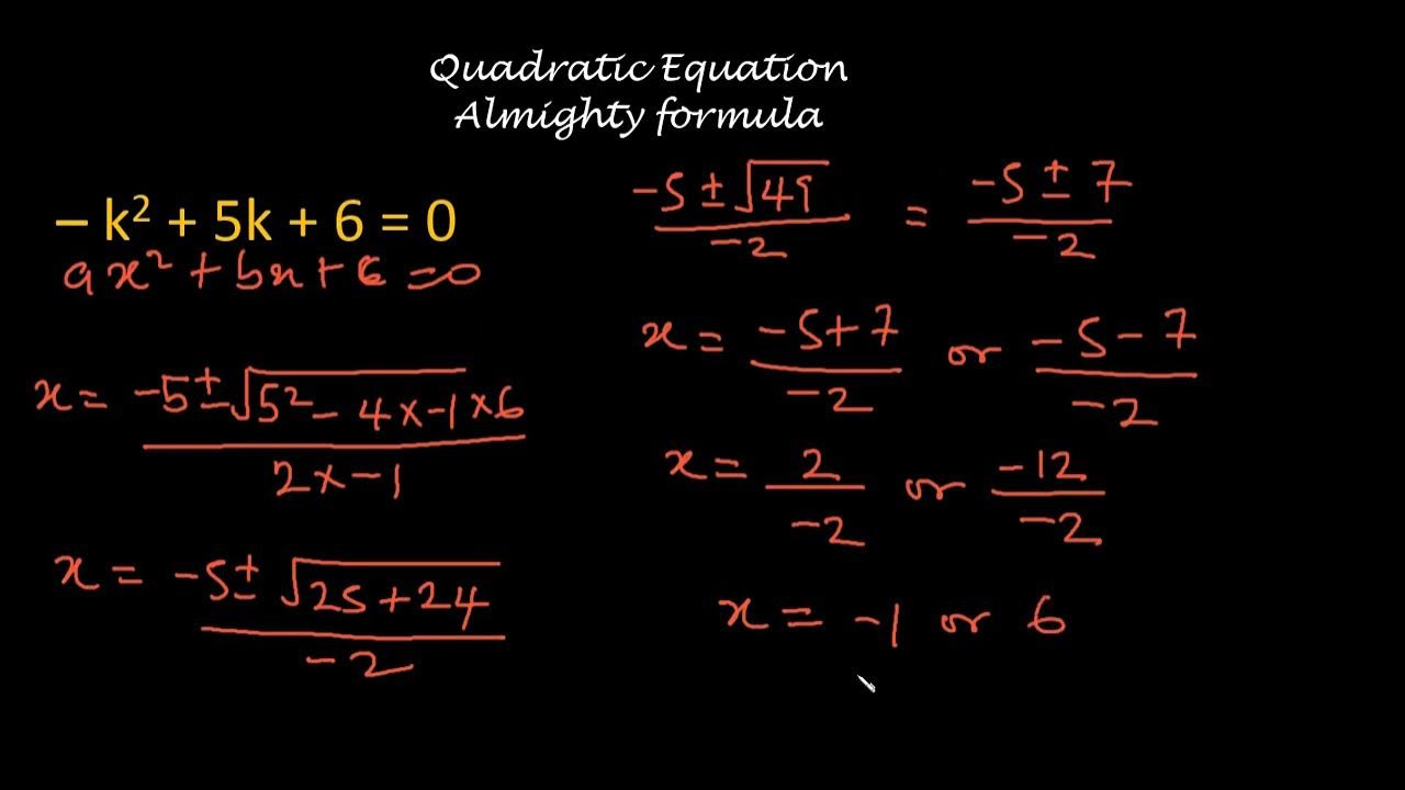 Quadratic Equation 9 ALMIGHTY FORMULA YouTube quadratic-equation-9-almighty-formula-youtube