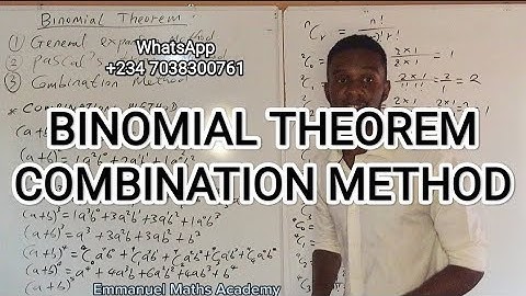 Binomial Theorem 3 | Combination Method | #binomial #binomialtheorem #math #emmanuelmathsacademy