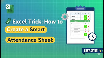 📝 Excel Trick: How to Create a Smart Attendance Sheet | Quick & Easy