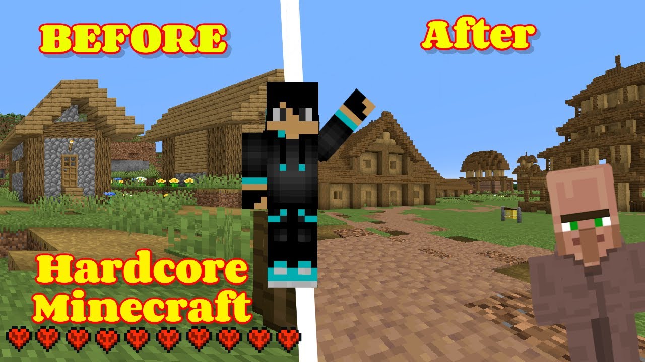 I Transformed A Village in Hardcore Minecraft | Ep 2 - YouTube