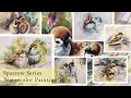 Easy painting for beginners Watercolor Sparrow| Birdie artwork | 麻雀 | 水彩 #5