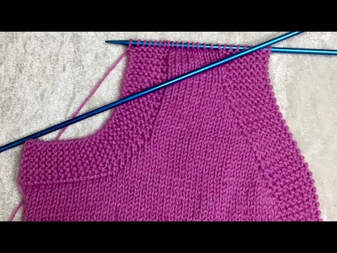 Yelekler de koltuk ve yaka  kesimi #easy # knit #vest sleeve cut #crochet