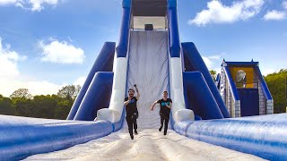 INSANE INFLATABLE OBSTACLE COURSE!!!