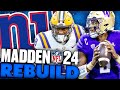 Malik nabers michael penix jr new york giants rebuild madden 24 new york giants rebuild