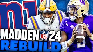 Malik Nabers Michael Penix Jr New York Giants Rebuild! Madden 24 New York Giants Rebuild