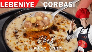 Turkish Lebeniye Soup Recipe (Yoghurt Soup with Chickpeas, Meatballs and Rice)