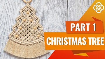 Macrame Christmas Tree Wall Hanging Part 1 | Macrame diy | | Macrame Christmas tree tutorial