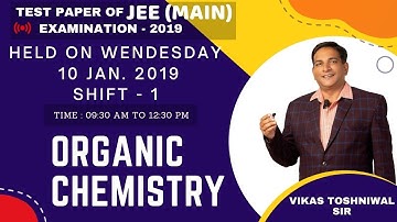 JEE Mains 2019 (10 Jan Shift -1) Chemistry Solutions Q.1 to Q.10