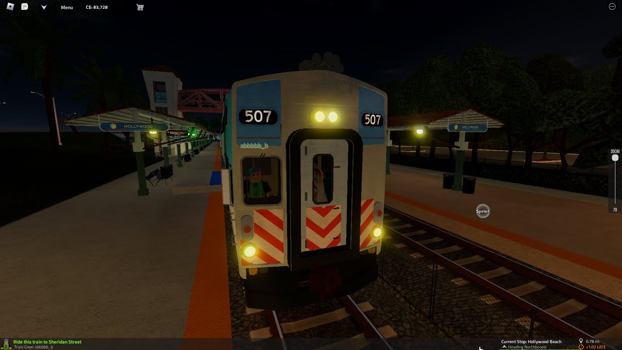 Roblox rail sim universe riding Tri-Link train from Golden Glades to ...