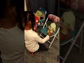 Knuckles meets Little Baby Yoda and Yoda