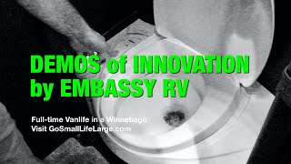 DEMOS of INNOVATION by EMBASSY RV | Fulltime living in a Winnebago