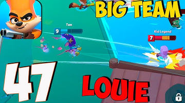 Zooba: Zoo Battle Arena - Gameplay Walkthrough Part 47 - LOUIE lvl 9 BIG TEAM🤩(iOS, Android)