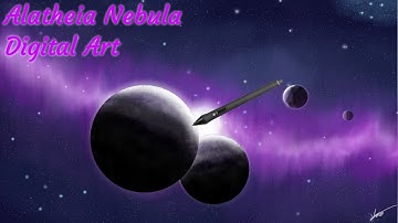 Alatheia Nebula - Art Timelapse - Digital Art In Krita