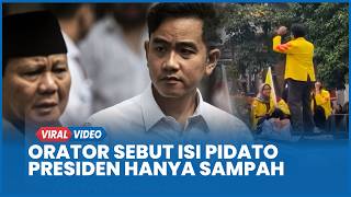 Orator Demo BEM UI Nyanyi Lagu Prabowo-Gibran Sudah Gagal : Semua Isi Pidato Presiden Hanya Sampah