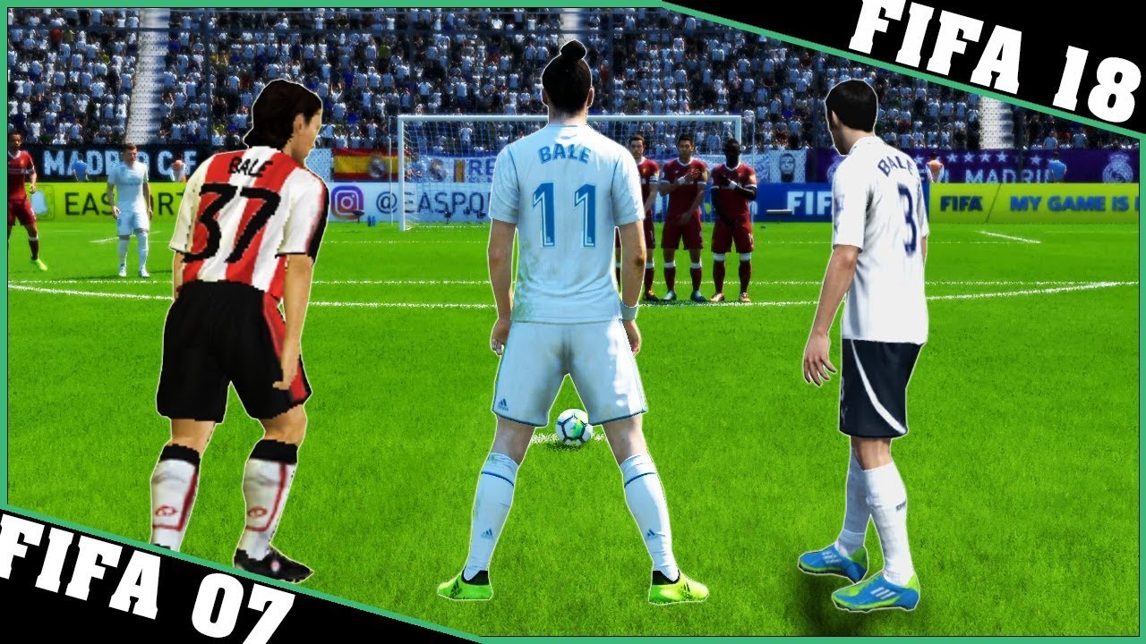 GARETH BALE free kicks evolution FIFA 07 - FIFA 18 - YouTube