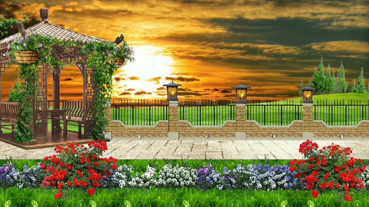 Beautiful garden background hd | nature background Animation effects |  Video Effects HD | free stock - YouTube