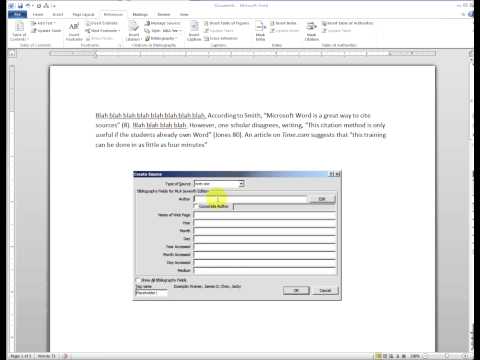 How to cite sources in microsoft word