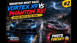 VORTEX X9 vs PHANTOM R8! 😱🏁 | INSANE Mountain Night Race | NEON RUSH#2026 #CarRacing #racing #Gaming screenshot 4