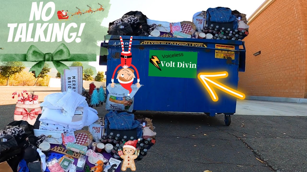 Voiceless Dumpster Diving Silent No Talking ASMR Merry Christmas Happy Holidays!