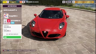Forza Horizon 5 Auction House Sniping Alfa Romeo 4C