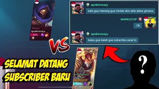 DITANTANG BY 1 ALDOUS MENANG DAPET SKIN KALAH JADI SUBSCRIBERS BARU WKWK - Mobile legends