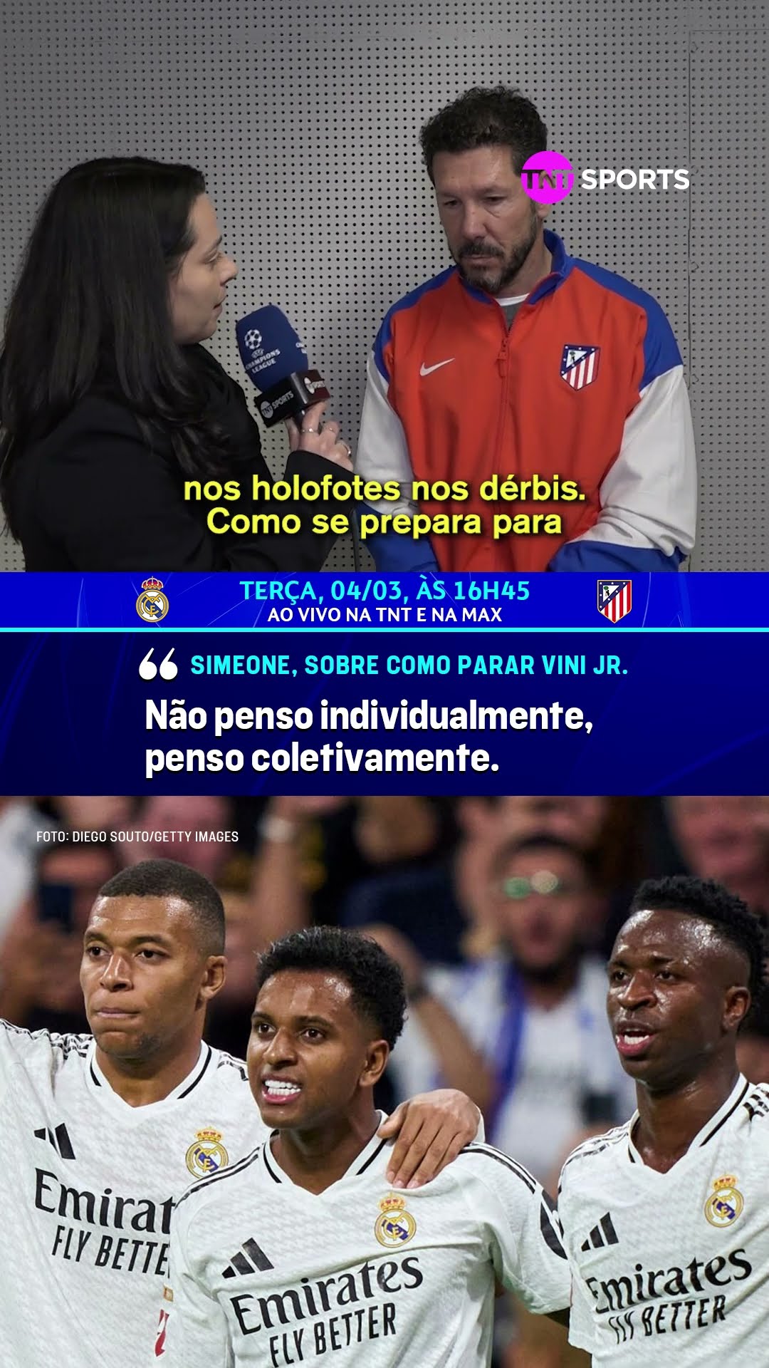 COMO PARAR OS ATACANTES DO REAL MADRID? O SIMEONE PREFERE OLHAR PRO COLETIVO!